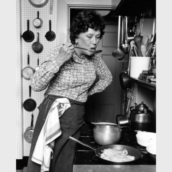 Julia Child Cooking In A Kitchen